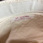 None Cream Crochet Lined Clutch w/Hand Strap Size 10.5x6.5x1 Photo 3