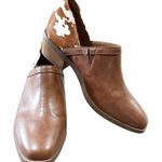Yellow Box Booties Size 7.5 Brown Leather Cow Hair NEW Western Shooties Ankle Photo 0