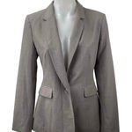 DKNY  Women's Gray Long Sleeve Notch Lapel Pocket Blazer Coat Suit Jacket Size 2 Photo 0