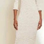 Veronica Beard Richie Ribbed Knit Space Dyed Midi Dress Ruffle Cuff Fitted Small Photo 0
