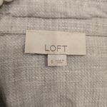Loft  Cropped Linen Jacket Size S Gray Photo 2