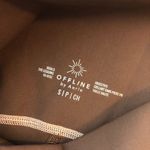 Aerie Offline Womens Brown Leggings Athletic Work Out Pink Trim S Photo 2