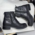 Mark Jenkins Black Chunky Leather Combat Buckle Boots Sz 10 Photo 3