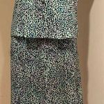 Liz Claiborne Studio Purple Green Blue Black Sheer Skirt Set SZ 8 Light Material Photo 0