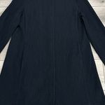 Eileen Fisher Stand Up Collar Waffle Knit Long Dress Jacket Black Size Large Photo 6