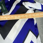 Ralph Lauren NWT  V-neck Top Chevron Pattern Medium Silky Polyester Boutique Chic Photo 7