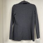 J.Jill  Navy Blue & White Striped Cardigan Blazer Jacket Womens XS Nautical Photo 8