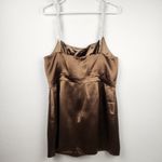 Retrofête Retrofete Easton Mini Dress in Cognac Brown Size XL NWT Chain Straps Sleeveless Photo 6