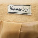 Herman Kay Wool Light Beige Size 16 Winter Overcoat Jacket Pea Coat w/ Scarf Size L Photo 9