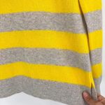 Saks 5th Avenue Saks Fifth‎ Avenue Women's Striped Cashmere Pullover Sweater Gray Yellow Small Photo 2