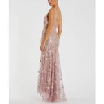 Mac Duggal Pink Floral Embellished Sleeveless Plunge Neck Gown Size 14 NWT 67481 Photo 8