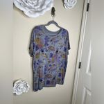 Torrid NTM:  Gray with Multicolored Floral Print Short Sleeved T Shirt Sz 2 Photo 5
