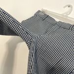 Gap High Rise Gingham Signature Skinny Ankle Pants Navy Blue White Cropped Crop Photo 9