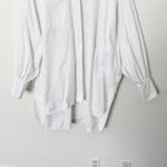 Topshop [] White Cotton Long Sleeve Buttoned Cuff Tunic Oversized Shirt Size 14 Photo 7