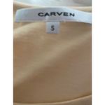 Carven Pleated Peplum Three Quarter Sleeve Top in light Peach Pink Photo 3