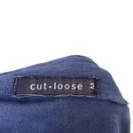 Cut Loose Linen Blend Tiered Short Sleeve Dress Lagenlook Blue size Medium Photo 7