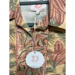 Victoria Dunn Button Down Midi Shirt Dress Peach Colored Floral Size Small NWT Orange Photo 5