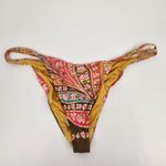 Agua Bendita  Jude Bikini Bottom in Lula Print Yellow Pink Size XL NWT Photo 1