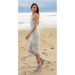 Torn By Ronny Kobo Toby Crochet Knit Dress Natural Womens Size Medium Photo 1