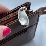 Vintage leather Ashwood crossbody satchel bag nut brown smooth leather. Photo 3