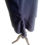 Weill Paris Shift Dress Size 4 Navy Bow Ties Keyhole Back Office Preppy Blue Photo 3