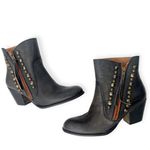 Chio Italy | 7.5 / 38 | Women's Leather Studded Heeled Boots Bootie Ankle Brown Photo 1