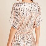 Raga Anthropologie  Sariah Sequin Sparkle Romper shorts dolman sleeves v neck XS Photo 1