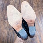 vintage • Matisse western mules cowgirl black leather blue floral lasercut 90s Size 8 Photo 9