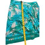 Ann Taylor Loft Aqua Blue Palm Leaves Pleated Beachy Tropical Short Skirt 6P NWT Photo 9