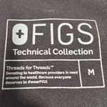 FIGS Women’s Scrub Top Black V-Neck M Short Sleeve Technical Collection Photo 4