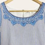 Vineyard Vines Floral Striped Embroidered Shift Dress Size 12 Photo 2