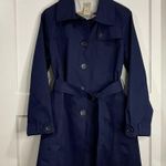 L.L.Bean | Women’s Medium | Navy | Old Port Trench Coat Belted Jacket Photo 8