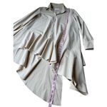 ottod’Ame 100% Cotton Tan Asymmetrical Blouse Size 4 Photo 5