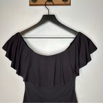 Trina Turk Monaco Off The Shoulder Ruffle One Piece Black Swimsuit Size 8 Photo 6