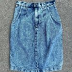 Candie's Vintage 80s Acid Wash High Waist Pleated Pencil Skirt 7/8 Photo 0