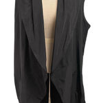 Bryn Walker Size XL Black Sleeveless Long Vest Open Front Minimalist Lagenlook Photo 0
