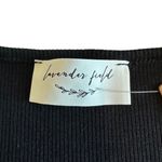 Lavender Field Lace Up Tunic Top V Neck Short Sleeve Black Casual Size S Photo 9