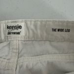 Kensie The Wide Leg White Denim Cropped Raw Hem Split Ankle Petite Friendly Size 6/28 Photo 8