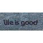 Life is Good Women's L Classic Fit Long Sleeve "Born to Run" Top Blue V-Neck Photo 3