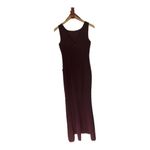 Eliza J  Wine Burgundy Ruffle Front Sleeveless Cocktail Gown Size 2 NWT Photo 5