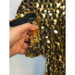 VTG Southeastern Gold Sequin Beaded Top Women Small 17"x21" Sparkle Disco Party Photo 5