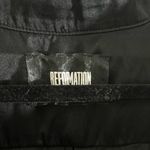 Reformation  Silky Black Button-Up Blouse with White Trim Photo 13