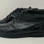 Red Wing Black Leather Mid Boots Steel Toe Womens 7 *no insoles* Photo 0