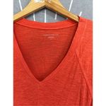 Eileen Fisher  Orange Hemp Organic Cotton Blend Short Sleeve V-Neck Dress Photo 1