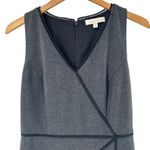 Etcetera Charcoal Gray & Black Sleeveless V-Neck Sheath Dress Size 0 Career Photo 1