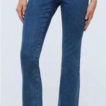 Madewell Jeans Mid-Rise Kick Out Crop Flared Cropped Elkton Wash Blue Sz 26 Photo 1