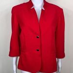 R&K Originals Vintage Cropped Red Power Blazer Size 12 Photo 0