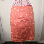 Talbots Peach Embroidered Flamingo Print Mini Skirt 2 Coconut Girl Preppy Pastel Photo 1