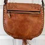Antik Kraft  Brown Boho Tassel Crossbody Bag with Stud Trim Anthropologie Photo 8