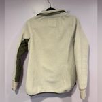 Abercrombie & Fitch  white fleece and green quarter snap Photo 2